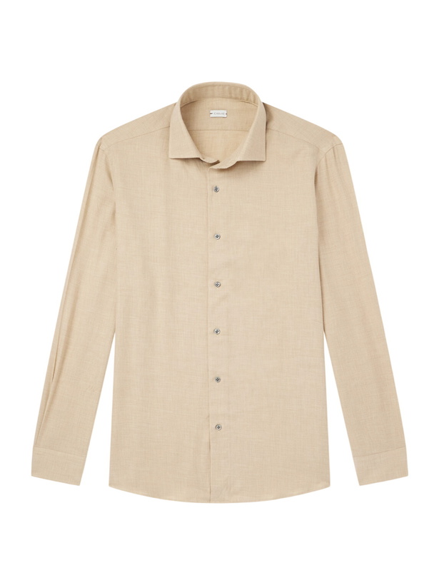 Photo: Caruso - Cotton and Cashmere-Blend Shirt - Neutrals
