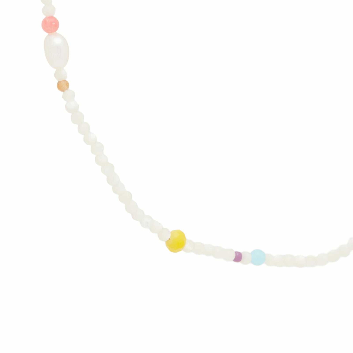 Anni Lu Women's Confetti Gem Necklace in White Shell 
