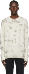 Massimo Alba Off-White & Grey Cashmere Kane Sweater