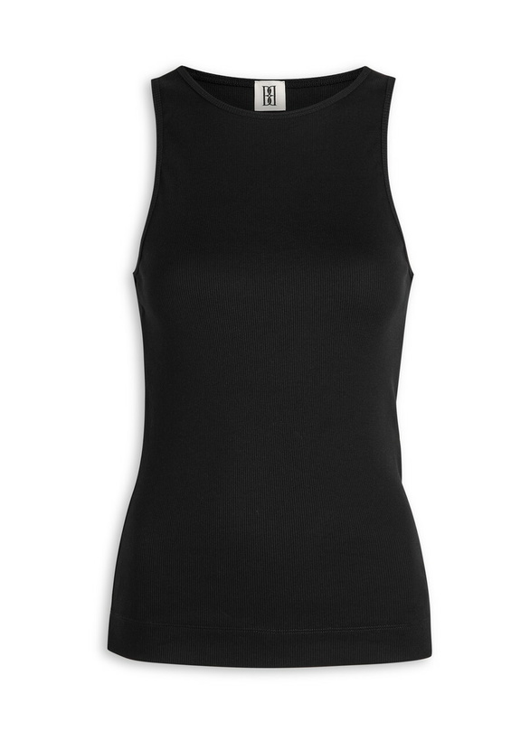 Photo: BY Malene Birger Amani Ribbed Stretch-cotton Tank Black