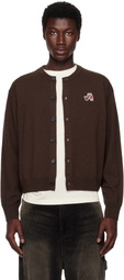We11done Brown Single Patch Cardigan