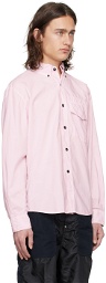 Stone Island Pink Spread Collar Shirt