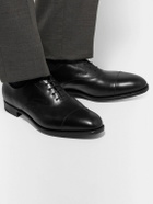 Edward Green - Chelsea Cap-Toe Burnished-Leather Oxford Shoes - Black