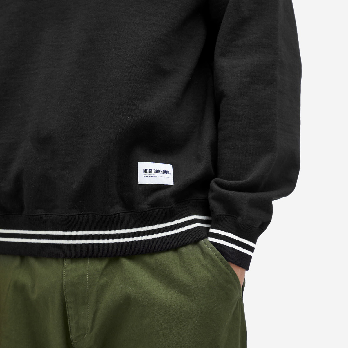 Neighborhood Men's College Sweatshirt in Black Neighborhood