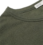 Onia - Owen Terry-Panelled Stretch Cotton-Blend T-Shirt - Men - Army green