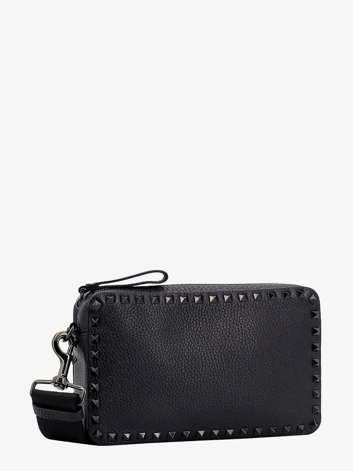 ショルダーバッグ・ポシェット VALENTINO GARAVANI BLACK ROCKSTUD CROSSBODY WALLET Valentino Garavani Rockstud Leather wallet-on-chain | Black