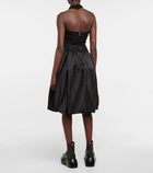 Loewe Anagram silk-blend midi skirt