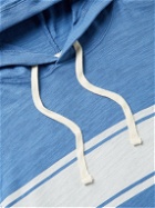 Faherty - Surf Stripe Slub Organic Cotton-Jersey Hoodie - Blue