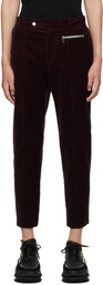 Balmain Burgundy Paneled Trousers