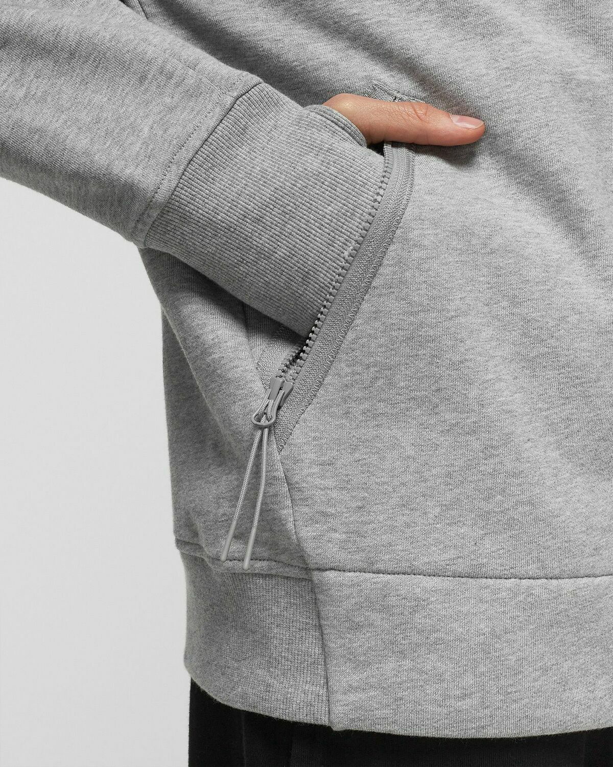 C.P. Company Diagonal Raised Fleece Sweatshirts Hooded Open Grey