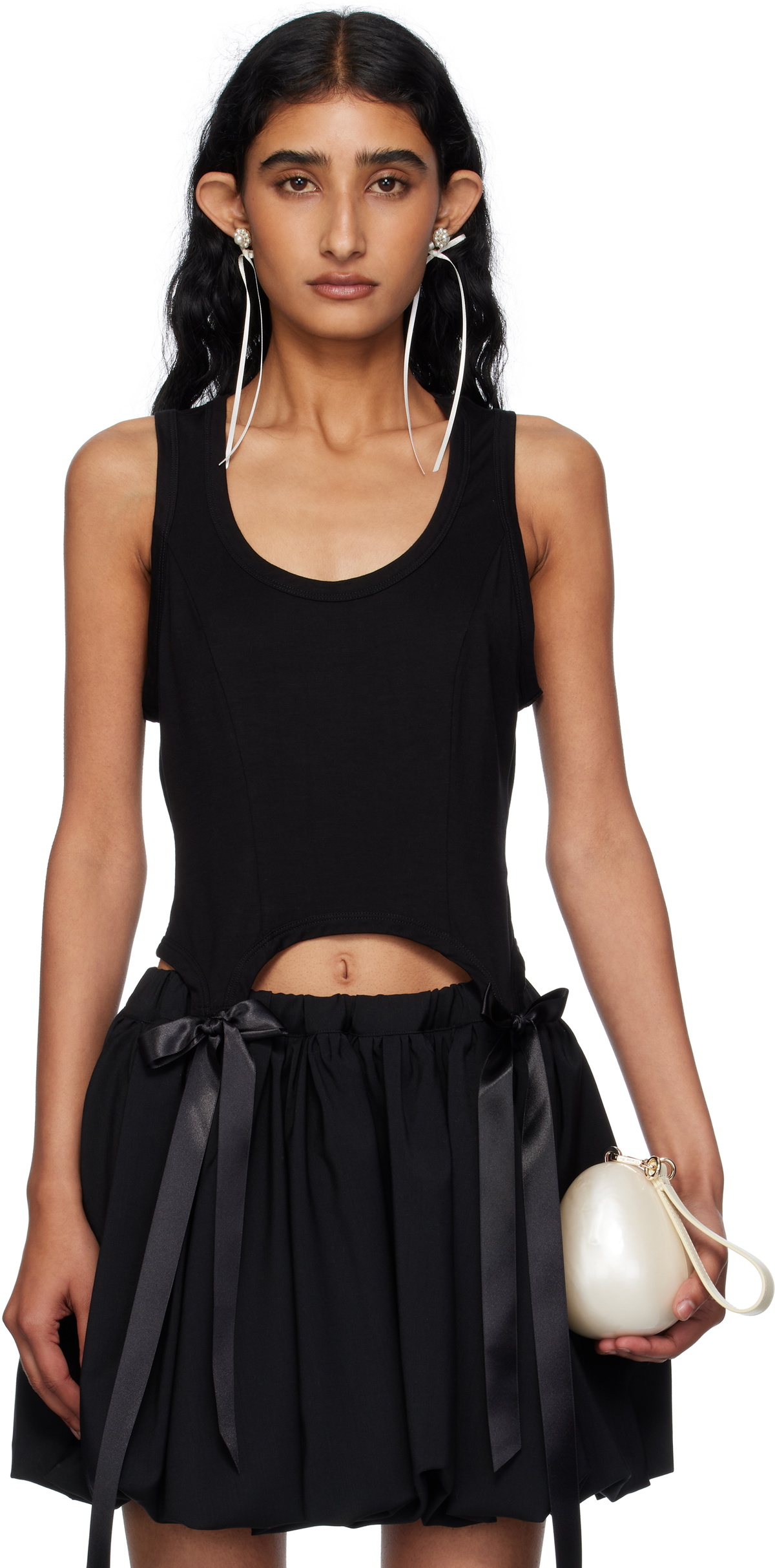 Simone Rocha Black Easy Tank Top Simone Rocha