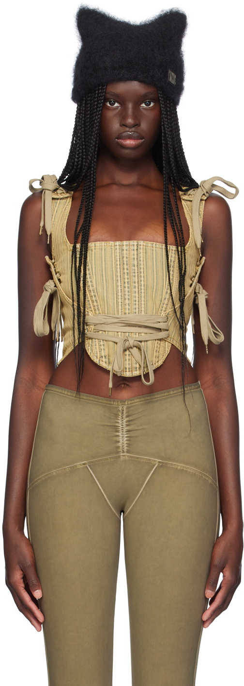 KNWLS Tan GFRC Denim Corset