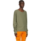 Greg Lauren Khaki Thermal Sweatshirt