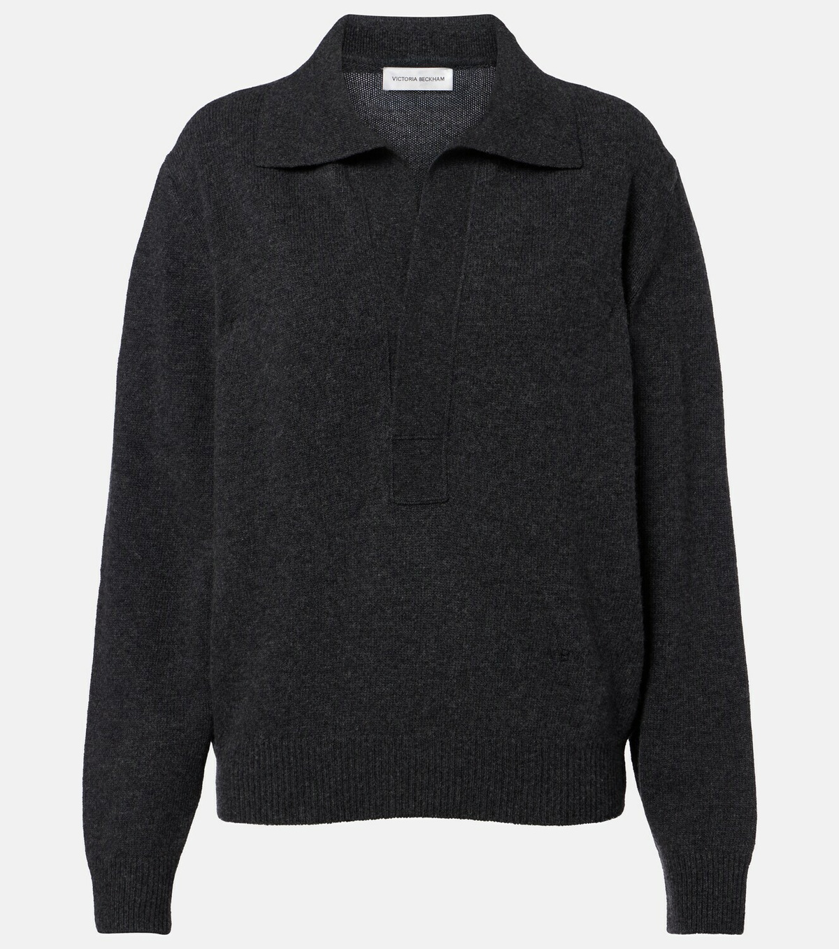 Victoria Beckham Genevieve wool and cashmere polo sweater