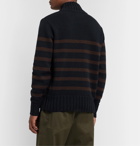 Universal Works - Striped Wool-Blend Rollneck Sweater - Blue