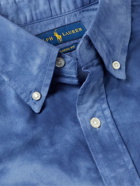 POLO RALPH LAUREN - Button-Down Collar Tie-Dyed Cotton Oxford Shirt - Blue