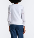 Veronica Beard Bellamie lace-trimmed cotton-blend top