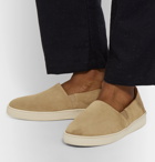 Mulo - Suede Slip-On Sneakers - Brown