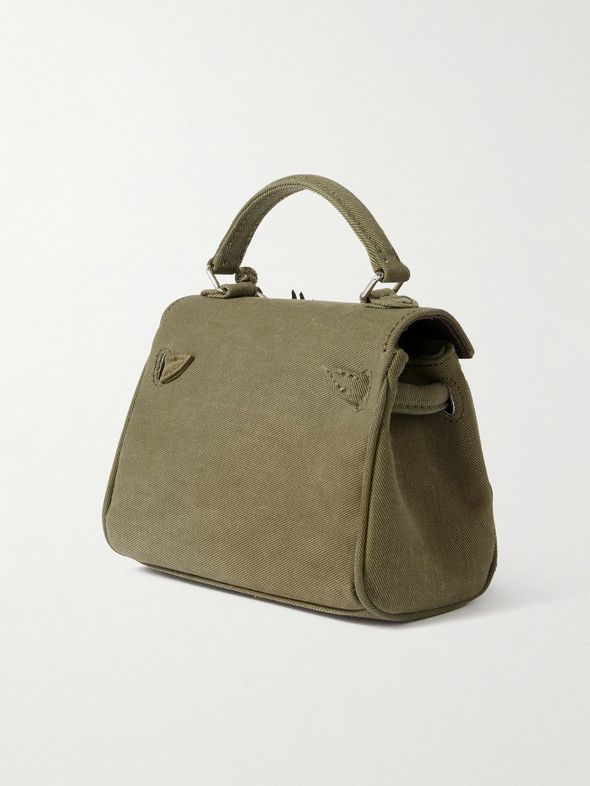 READYMADE - Dr. Woo Monster Cross-Grain Leather-Trimmed Cotton