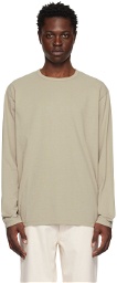 nanamica Taupe Crewneck Long Sleeve T-Shirt