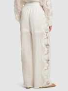 ZIMMERMANN Halliday Linen Lace Flower Pants