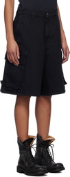 JW Anderson Black Cargo Denim Shorts