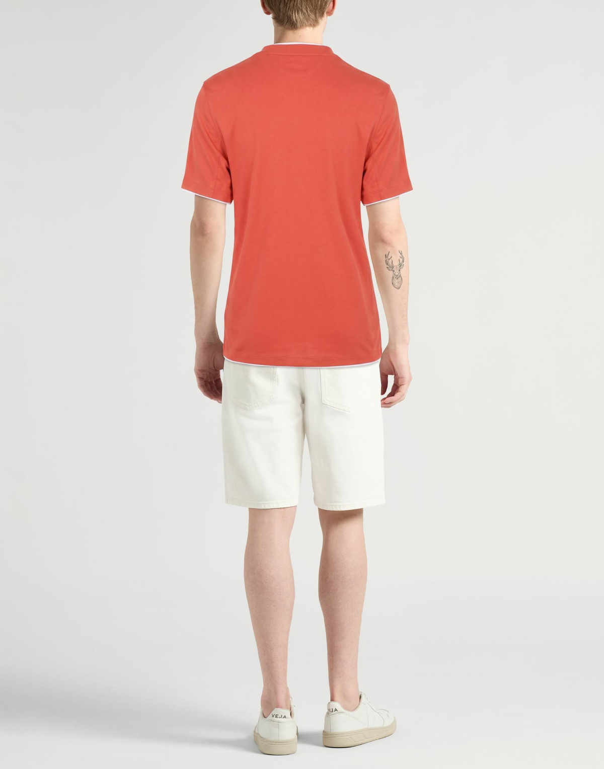 Brunello Cucinelli Mens T-shirt in Orange
