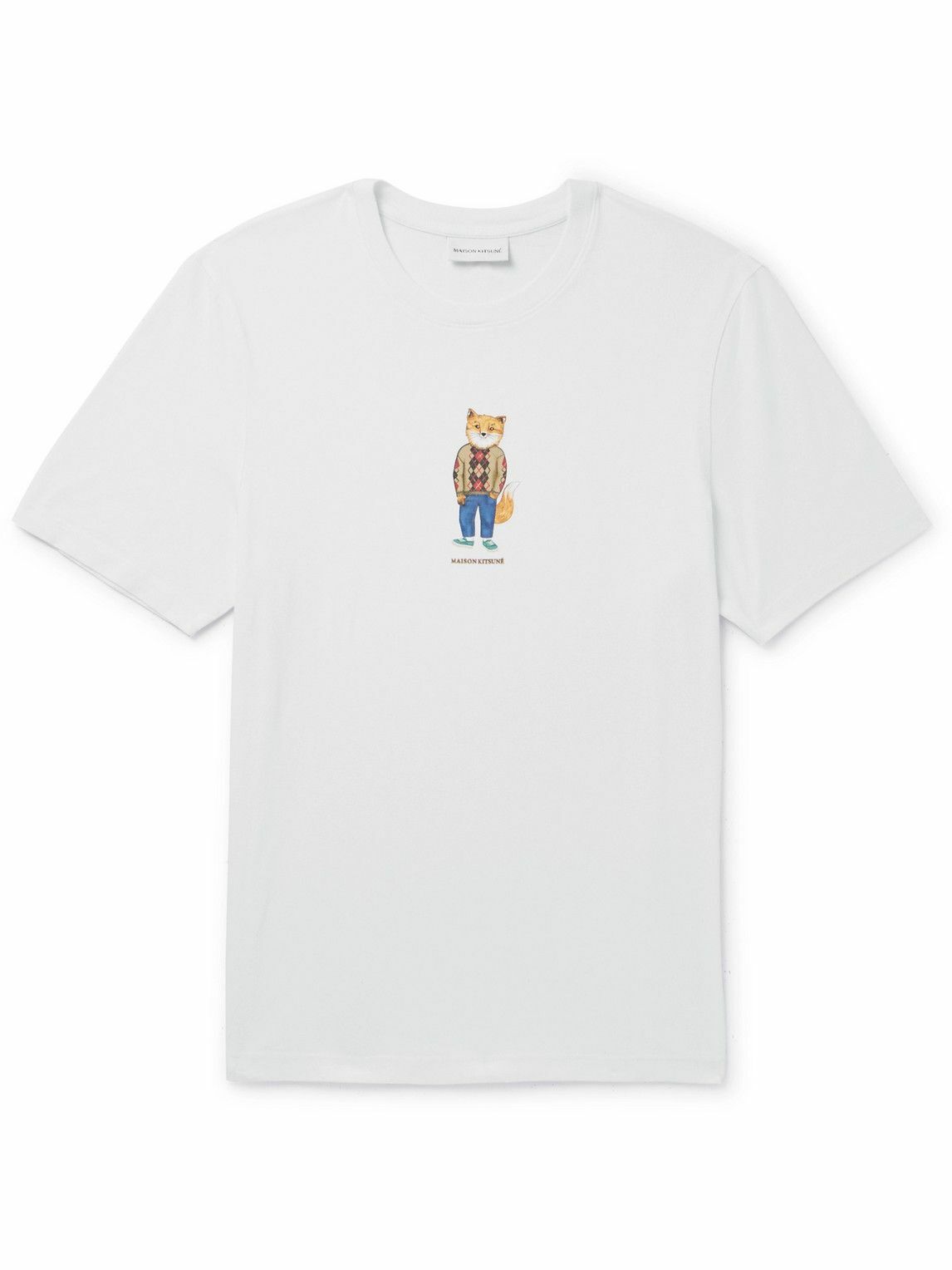 Maison Kitsuné Beige Cotton T-Shirt