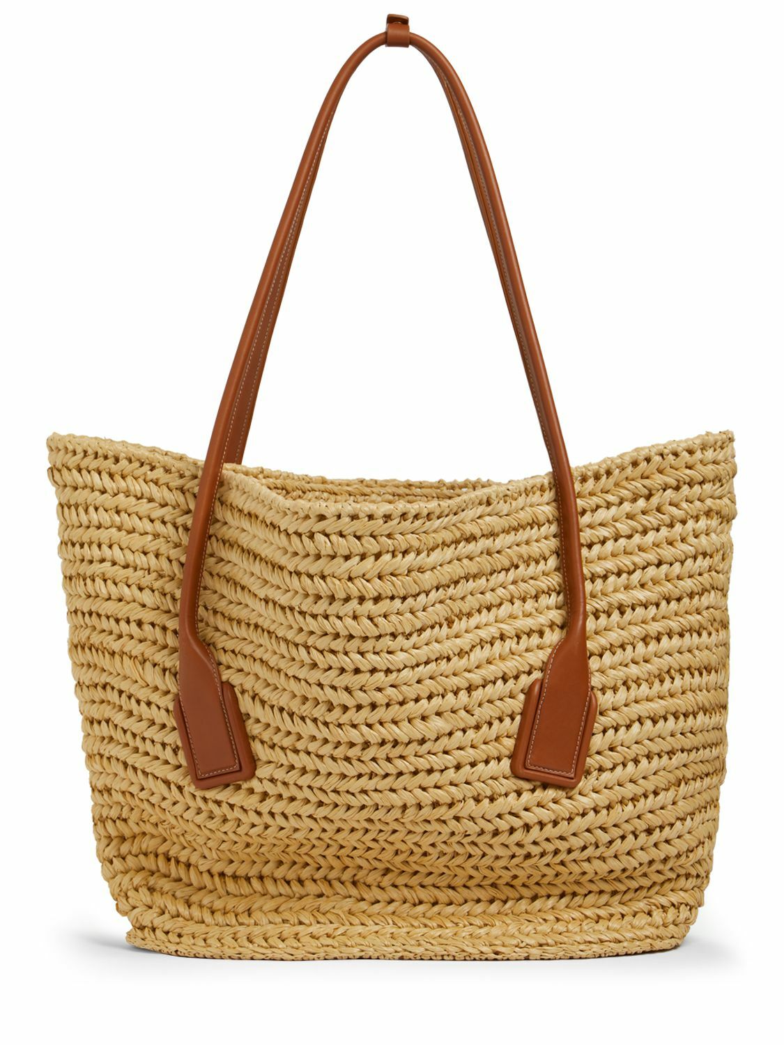 ショルダーバッグ・ポシェット BOTTEGA VENETA ARCO MEDIUM RAFFIA CROCHET SHOULDER BAG Bottega Veneta Arco Medium Raffia Crochet Shoulder Bag
