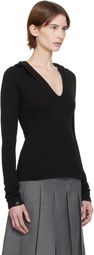 Fax Copy Express Black V-Neck Hoodie