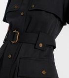 Burberry Belted wool shirt dress