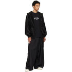 Y-3 Black Gradient 3-Stripes Nylon Wide Trousers