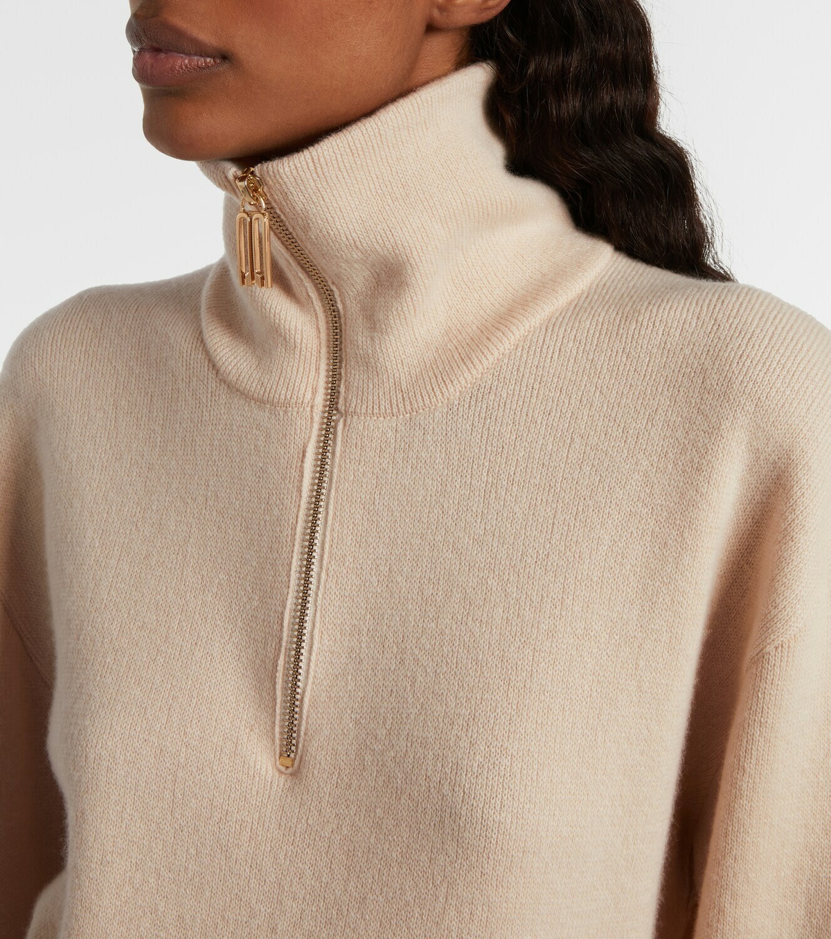 Victoria Beckham Wool and cashmere half-zip sweater