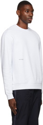 Moncler White & Grey Graphic Crewneck Sweatshirt
