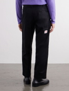 Human Made - Tapered Pleated Cotton-Canvas Trousers - Black