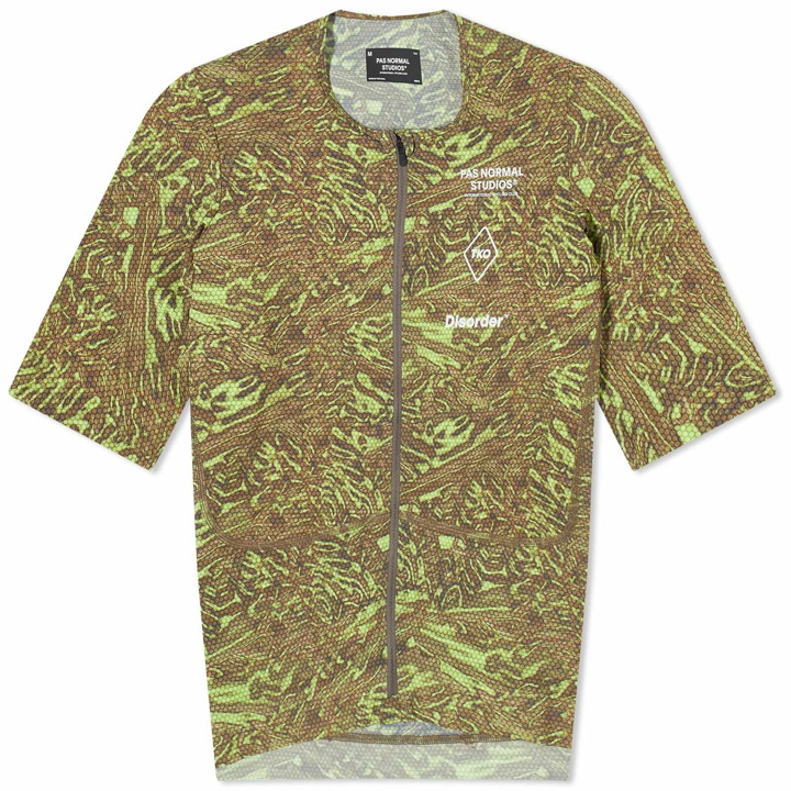 Photo: Pas Normal Studios Men's x T.K.O. Mechanism Pro Jersey in Green Beehive