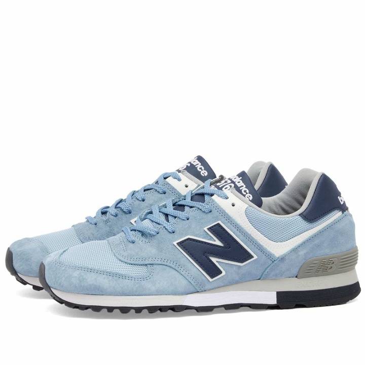 Photo: New Balance Men's OU576NLB - Made in UK Sneakers in Blue