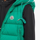 Moncler Men's Cardamine Logo Hooded Gilet in Green