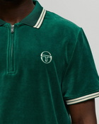 Sergio Tacchini Primo Velour Polo Green - Mens - Polos