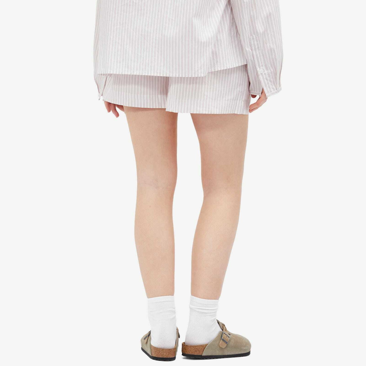 Deiji Studios Women's Stripe Boxer Shorts in Musk Stripe
