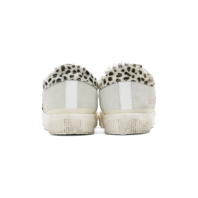 Golden goose white suede leopard best sale may sneakers