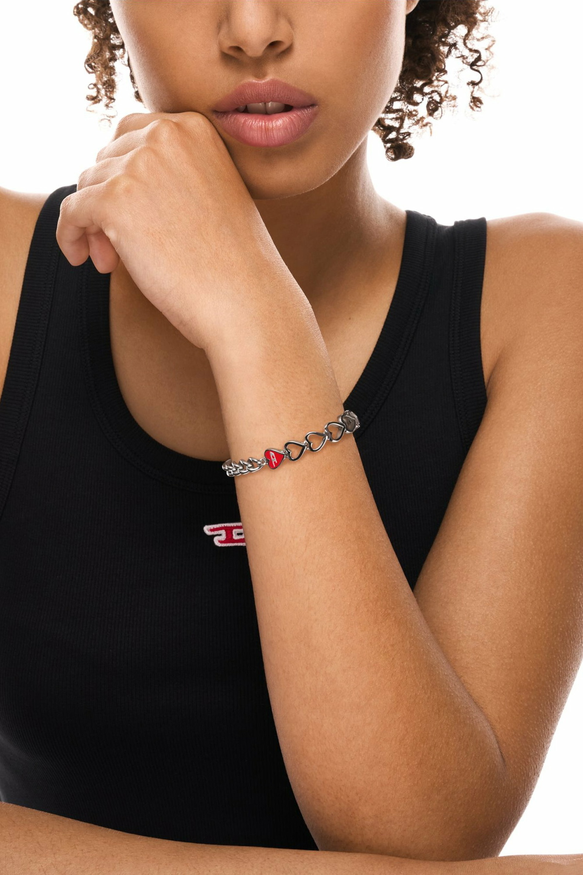 Diesel Stainless Steel Chain Bracelet - Bracelets - Unisex - Silver
