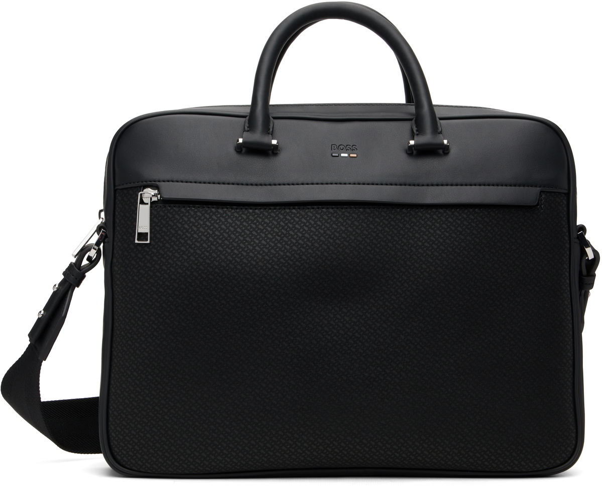 BOSS Black Monogram Print Document Briefcase