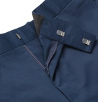 Kingsman - Navy Stretch-Cotton Twill Trousers - Blue