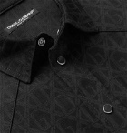 Dolce & Gabbana - Logo-Print Stretch-Denim Shirt - Black