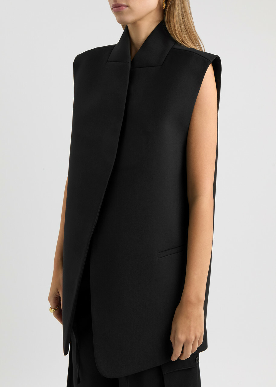 Y's - Y's 23SS WOOL GAUZE SLEEVELESS JACKET 黒1の通販 by