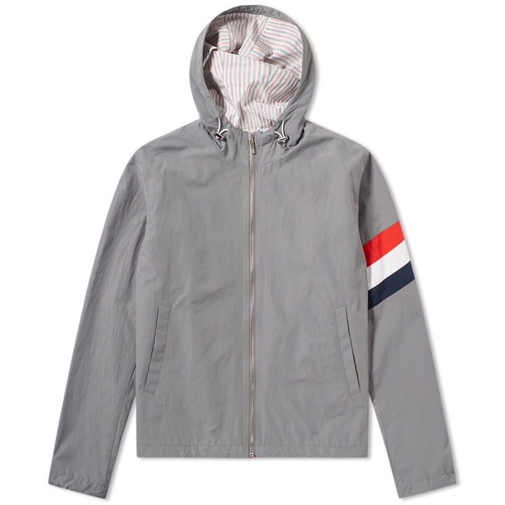 Photo: Thom Browne Arm Stripe Hooded Jacket