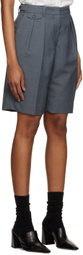 Dunst Gray Pleated Shorts