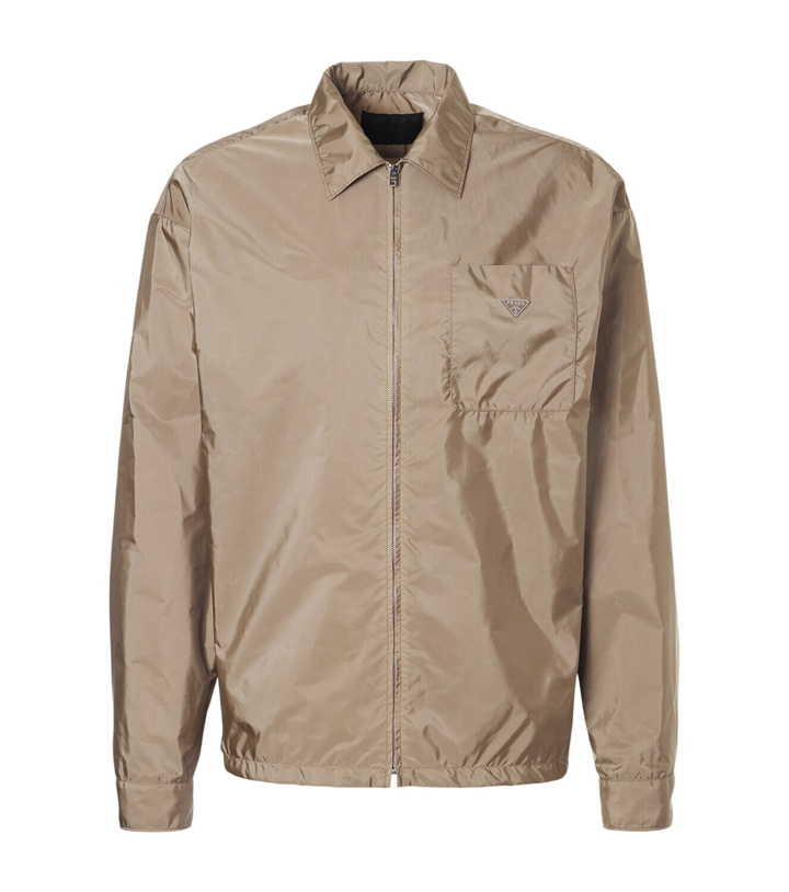 Photo: Prada Re-Nylon zip-up shirt