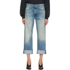R13 Blue Cuffed X-Boyfriend Jeans